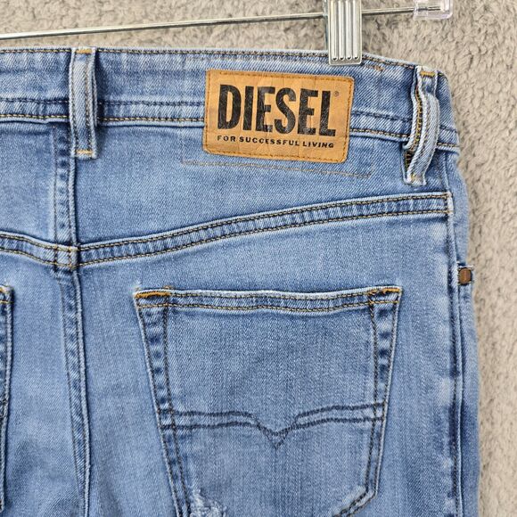 Diesel Jeans Men's Blue Denim Buster Button Fly Stretch Flex Casual Size 28x30 - Picture 10 of 13